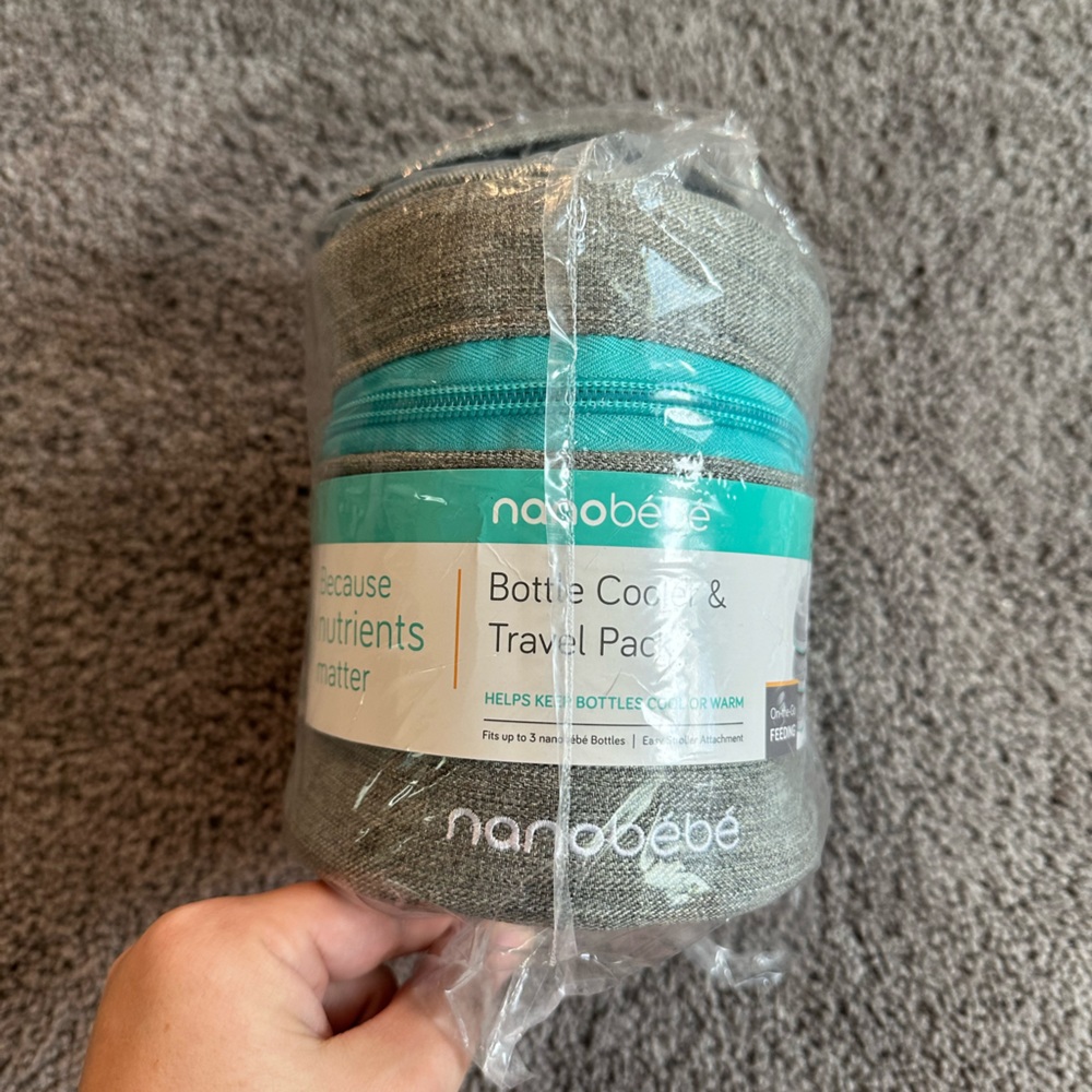 Nabobébé bottle cooler & travel pack fits 3 Nabobébé bottles